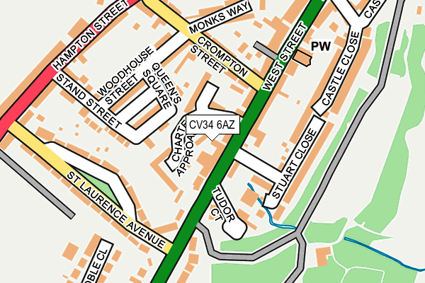 CV34 6AZ map - OS OpenMap – Local (Ordnance Survey)