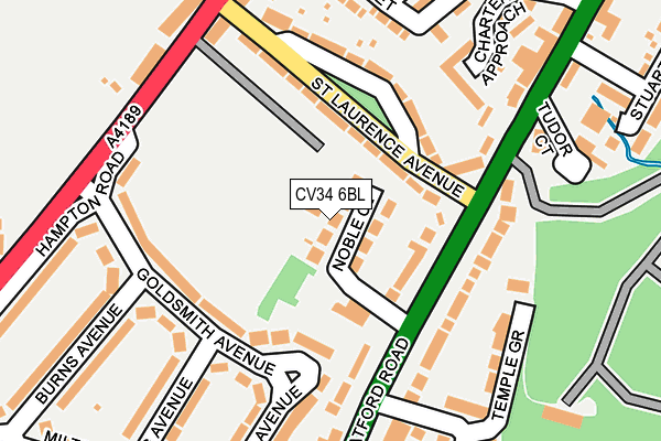 CV34 6BL map - OS OpenMap – Local (Ordnance Survey)