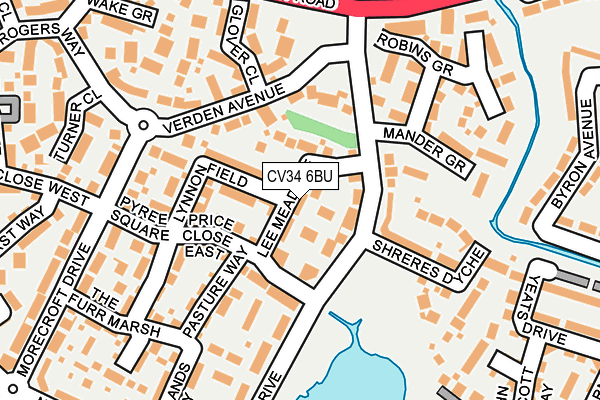 CV34 6BU map - OS OpenMap – Local (Ordnance Survey)