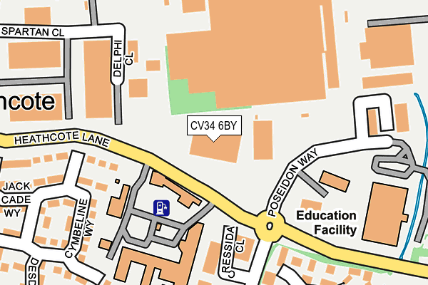 CV34 6BY map - OS OpenMap – Local (Ordnance Survey)