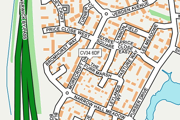 CV34 6DF map - OS OpenMap – Local (Ordnance Survey)