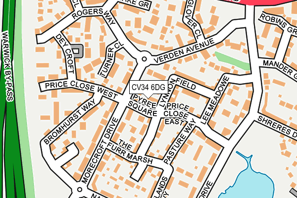 CV34 6DG map - OS OpenMap – Local (Ordnance Survey)