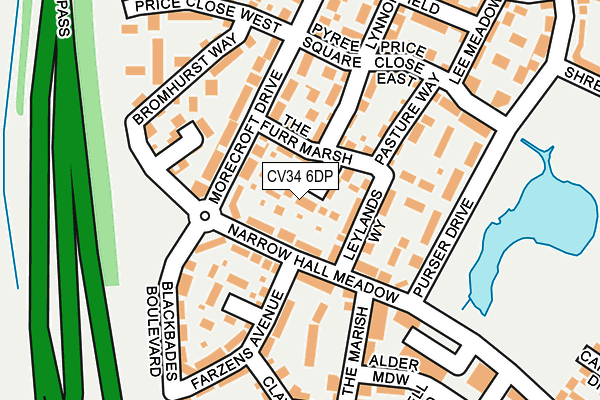 CV34 6DP map - OS OpenMap – Local (Ordnance Survey)