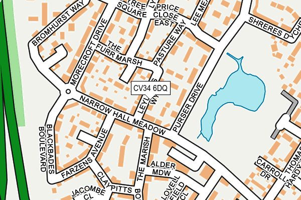 CV34 6DQ map - OS OpenMap – Local (Ordnance Survey)