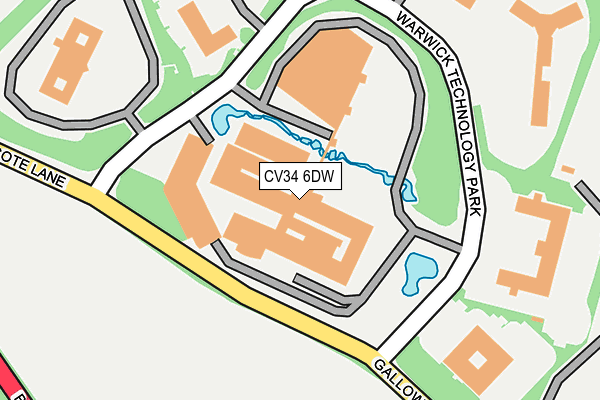 CV34 6DW map - OS OpenMap – Local (Ordnance Survey)