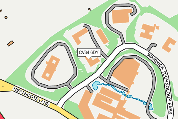 CV34 6DY map - OS OpenMap – Local (Ordnance Survey)