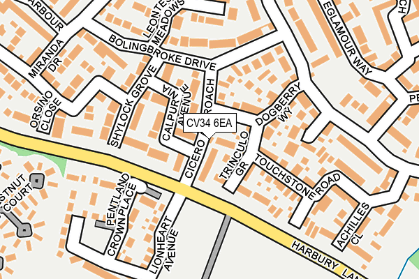 CV34 6EA map - OS OpenMap – Local (Ordnance Survey)