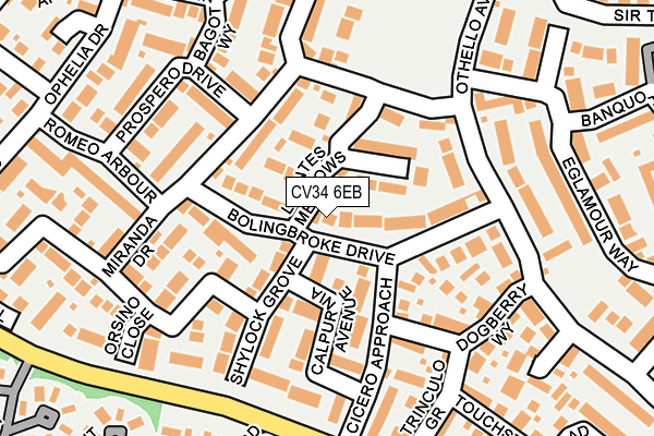 CV34 6EB map - OS OpenMap – Local (Ordnance Survey)