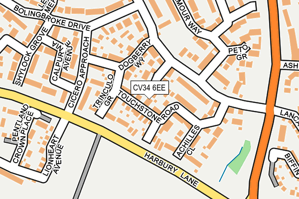 CV34 6EE map - OS OpenMap – Local (Ordnance Survey)