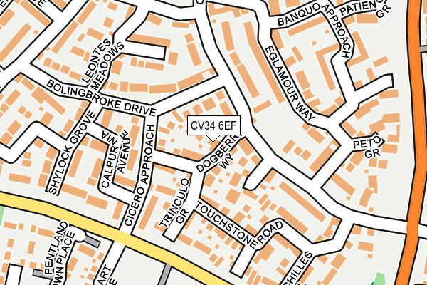 CV34 6EF map - OS OpenMap – Local (Ordnance Survey)