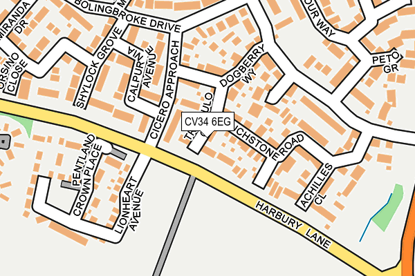 CV34 6EG map - OS OpenMap – Local (Ordnance Survey)