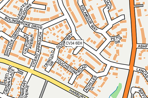 CV34 6EH map - OS OpenMap – Local (Ordnance Survey)