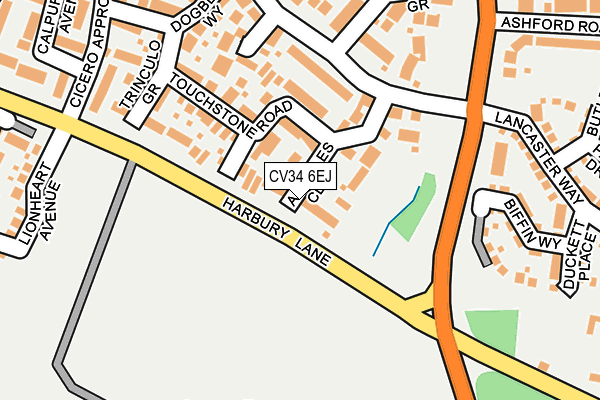 CV34 6EJ map - OS OpenMap – Local (Ordnance Survey)