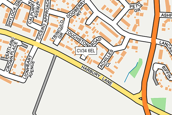 CV34 6EL map - OS OpenMap – Local (Ordnance Survey)