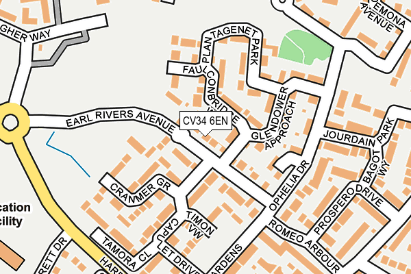 CV34 6EN map - OS OpenMap – Local (Ordnance Survey)