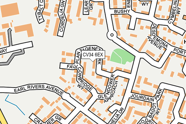 CV34 6EX map - OS OpenMap – Local (Ordnance Survey)