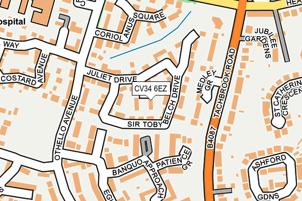 CV34 6EZ map - OS OpenMap – Local (Ordnance Survey)