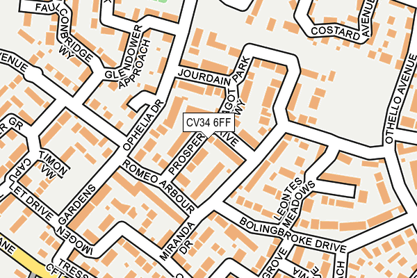 CV34 6FF map - OS OpenMap – Local (Ordnance Survey)