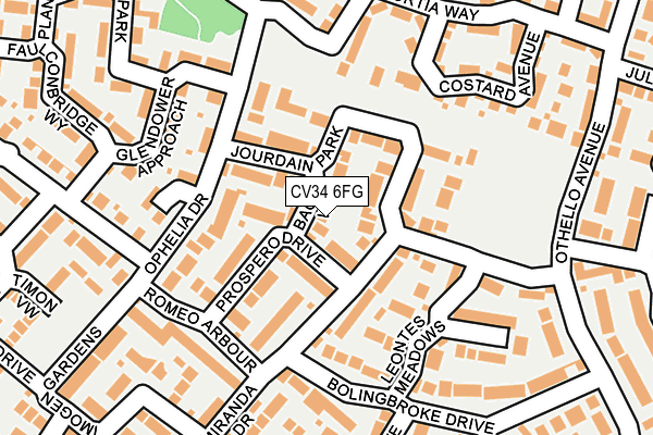 CV34 6FG map - OS OpenMap – Local (Ordnance Survey)