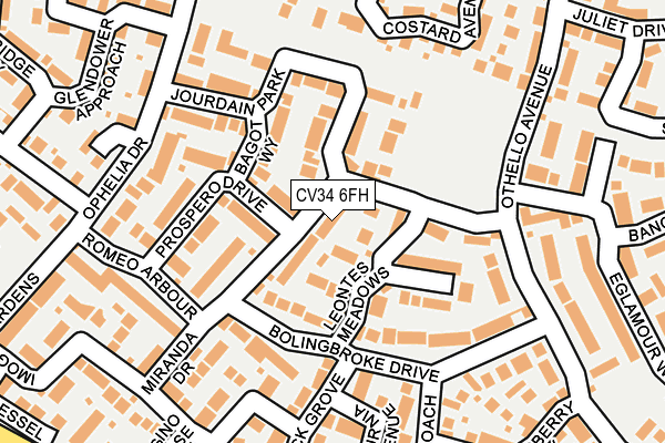 CV34 6FH map - OS OpenMap – Local (Ordnance Survey)