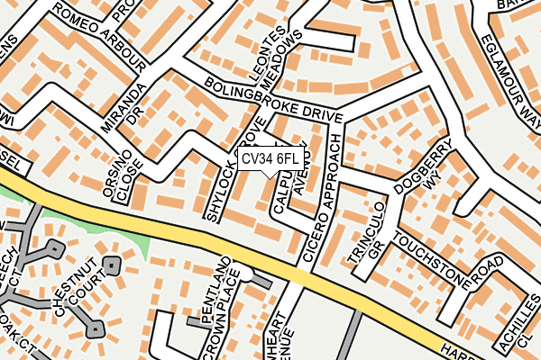 CV34 6FL map - OS OpenMap – Local (Ordnance Survey)