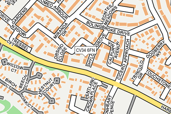 CV34 6FN map - OS OpenMap – Local (Ordnance Survey)