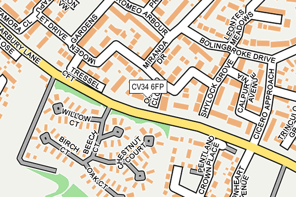 CV34 6FP map - OS OpenMap – Local (Ordnance Survey)