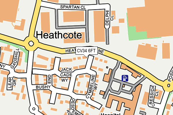 CV34 6FT map - OS OpenMap – Local (Ordnance Survey)