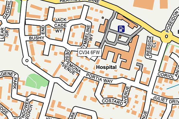 CV34 6FW map - OS OpenMap – Local (Ordnance Survey)