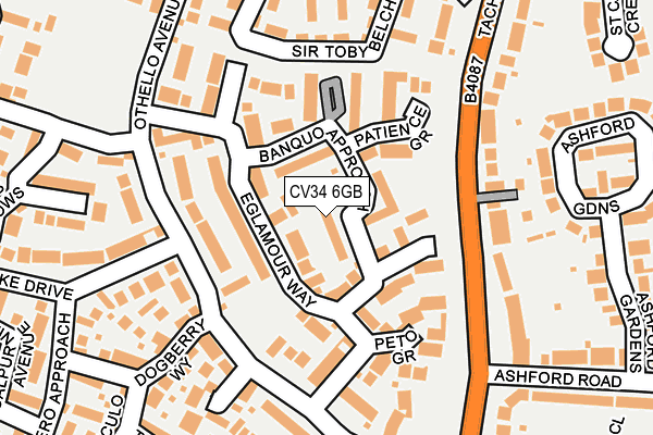 CV34 6GB map - OS OpenMap – Local (Ordnance Survey)