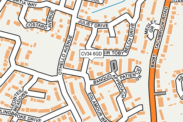 CV34 6GD map - OS OpenMap – Local (Ordnance Survey)