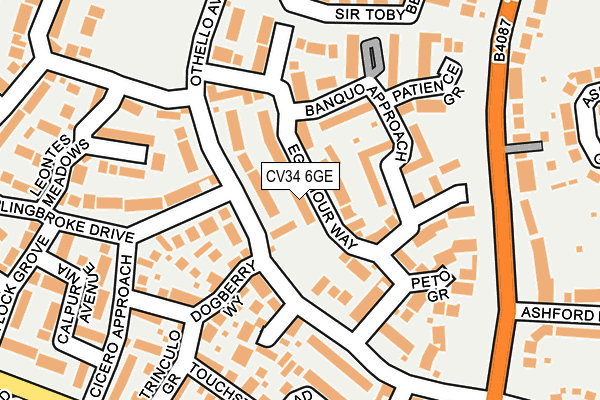 CV34 6GE map - OS OpenMap – Local (Ordnance Survey)