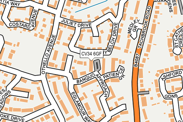 CV34 6GF map - OS OpenMap – Local (Ordnance Survey)