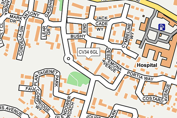 CV34 6GL map - OS OpenMap – Local (Ordnance Survey)