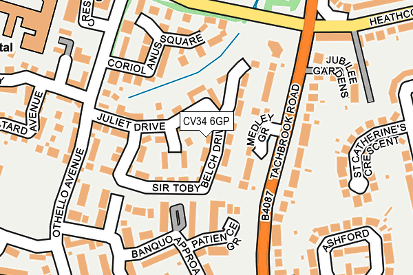 CV34 6GP map - OS OpenMap – Local (Ordnance Survey)