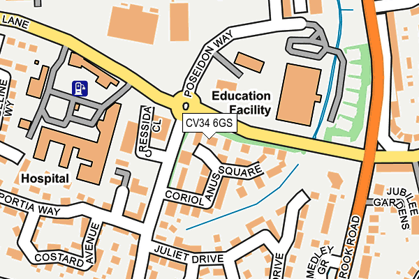 CV34 6GS map - OS OpenMap – Local (Ordnance Survey)