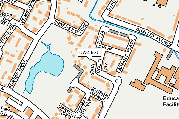 CV34 6GU map - OS OpenMap – Local (Ordnance Survey)
