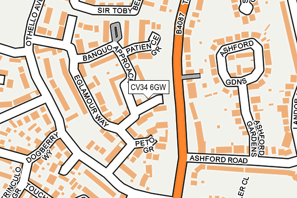 CV34 6GW map - OS OpenMap – Local (Ordnance Survey)