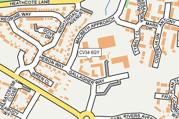 CV34 6GY map - OS OpenMap – Local (Ordnance Survey)