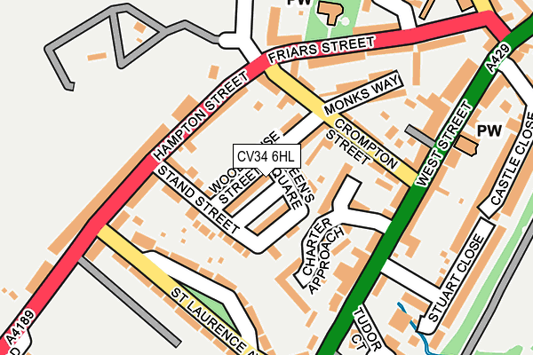 CV34 6HL map - OS OpenMap – Local (Ordnance Survey)