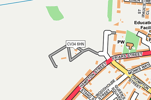 CV34 6HN map - OS OpenMap – Local (Ordnance Survey)