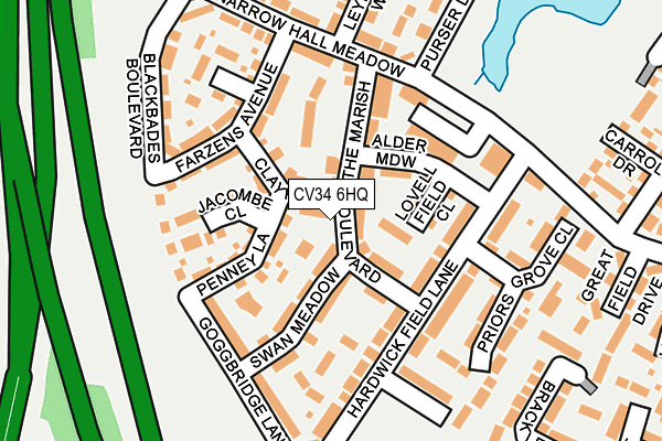 CV34 6HQ map - OS OpenMap – Local (Ordnance Survey)