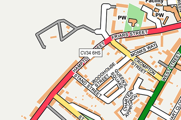 CV34 6HS map - OS OpenMap – Local (Ordnance Survey)