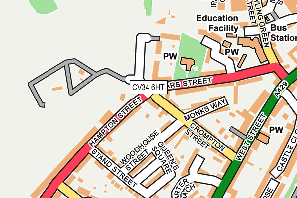 CV34 6HT map - OS OpenMap – Local (Ordnance Survey)