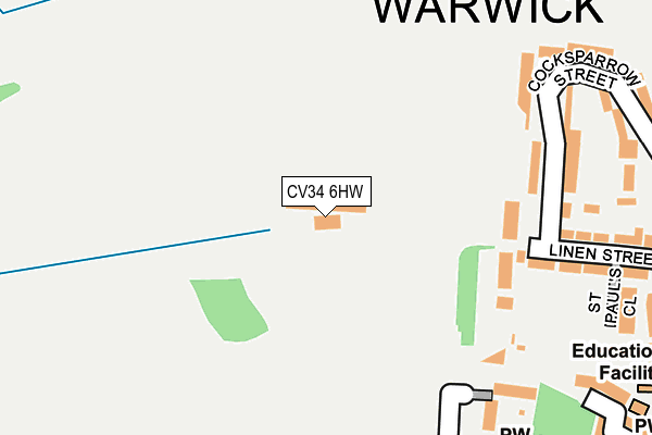 CV34 6HW map - OS OpenMap – Local (Ordnance Survey)