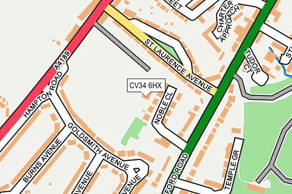 CV34 6HX map - OS OpenMap – Local (Ordnance Survey)