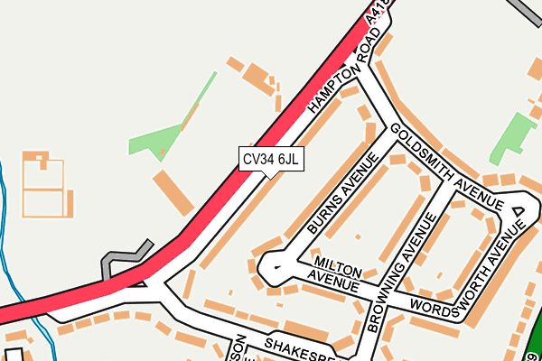 CV34 6JL map - OS OpenMap – Local (Ordnance Survey)