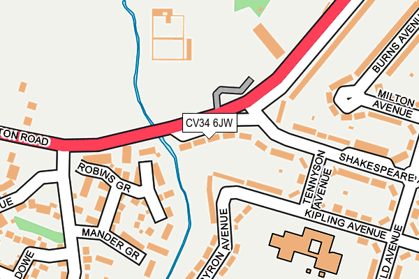 CV34 6JW map - OS OpenMap – Local (Ordnance Survey)