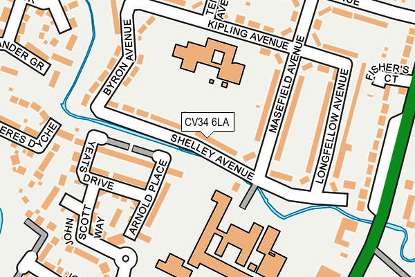 CV34 6LA map - OS OpenMap – Local (Ordnance Survey)