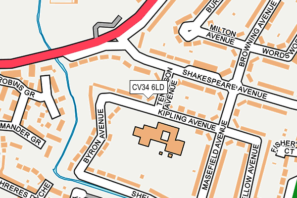 CV34 6LD map - OS OpenMap – Local (Ordnance Survey)
